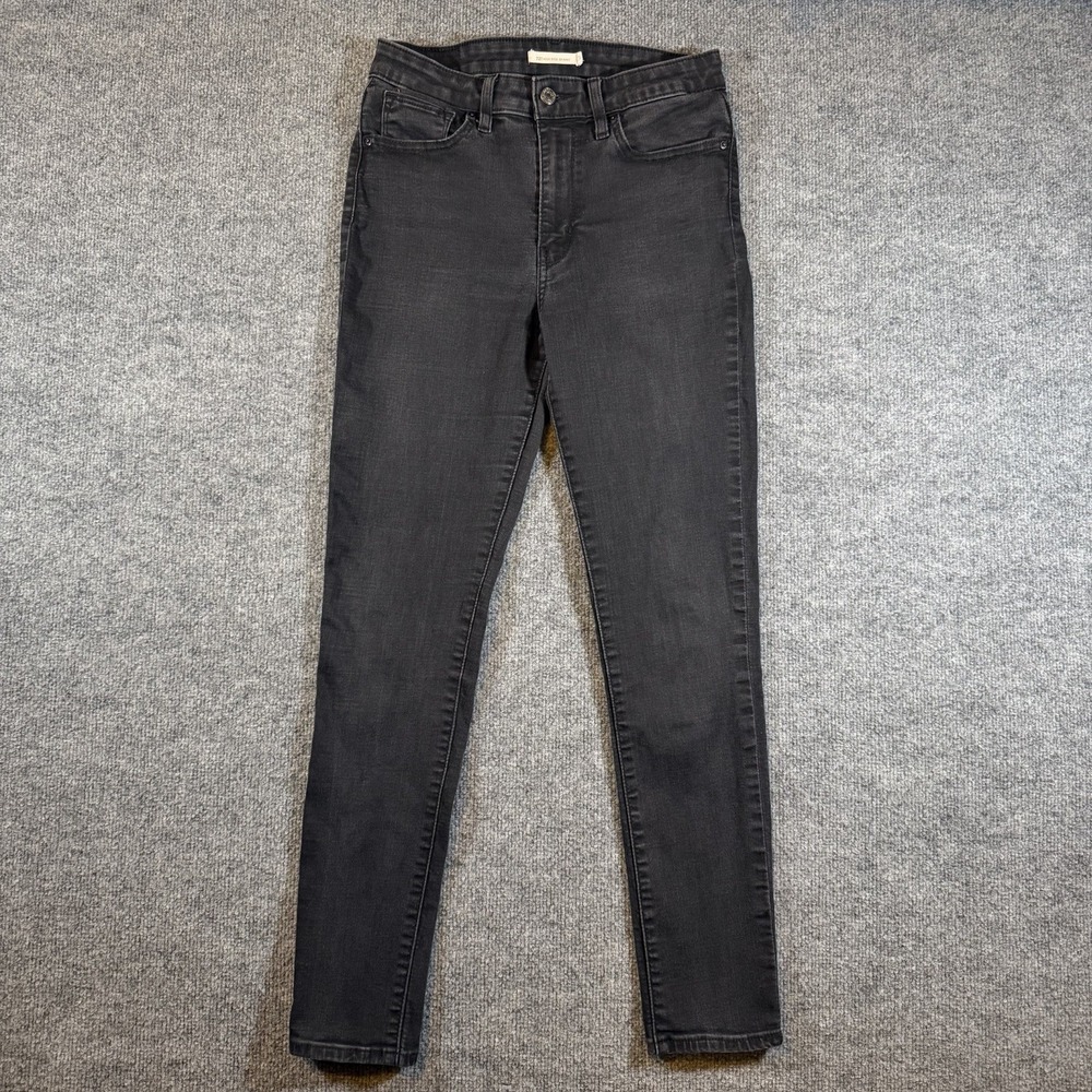 Levi's 721 Women's High Rise Skinny Jeans Size 29 Stretch Black Denim 29x30